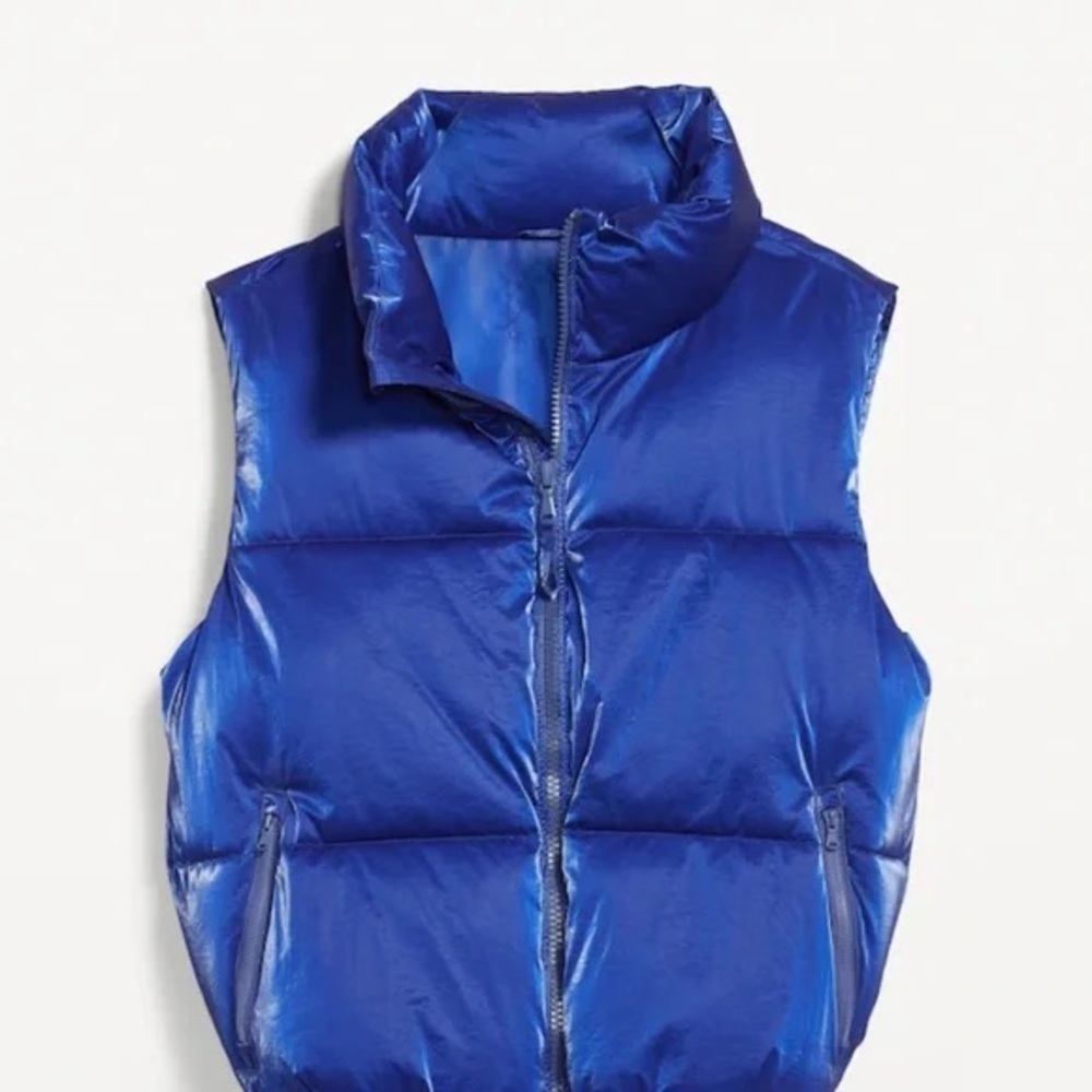 Old Navy Navy Blue Water-Resistant Vest